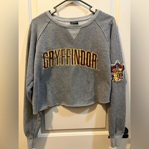 Gryffindor Gray Cropped Hoodie Universal Studios Size Medium